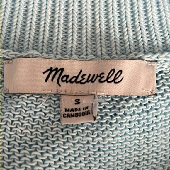 Madewell Loose Knit Crewneck Sweater in Clarity - NEW - Size Small - Picture 6 of 9